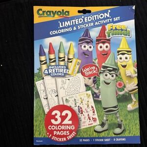 Crayola Limited Edition Coloring‎ & Sticker Activity Set NEW IN BOX Free time